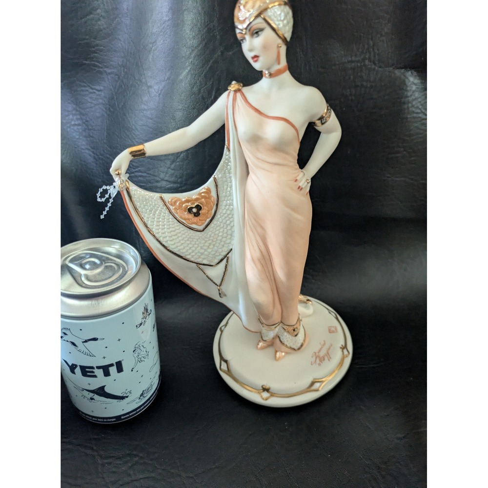 1990 Capodimonte Porcelain Figurine Divine Sandro Maggioni Art Deco Lady Italy
